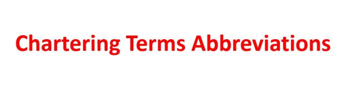 Chartering Terms Abbreviations