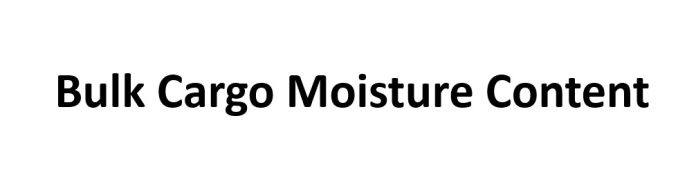 Bulk Cargo Moisture Content