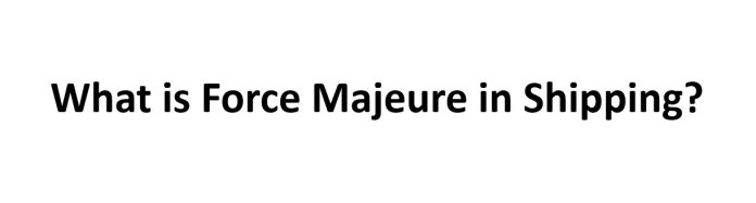 What is Force Majeure in Shipping