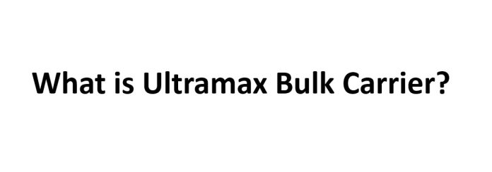What is Ultramax Bulk Carrier