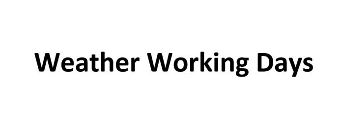 Weather Working Days