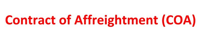 Contract of Affreightment (COA)